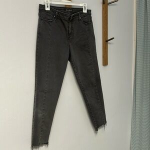 Abercrobie & Fitch Signature Collection Stretch Denim Crop Jeans in Gray
